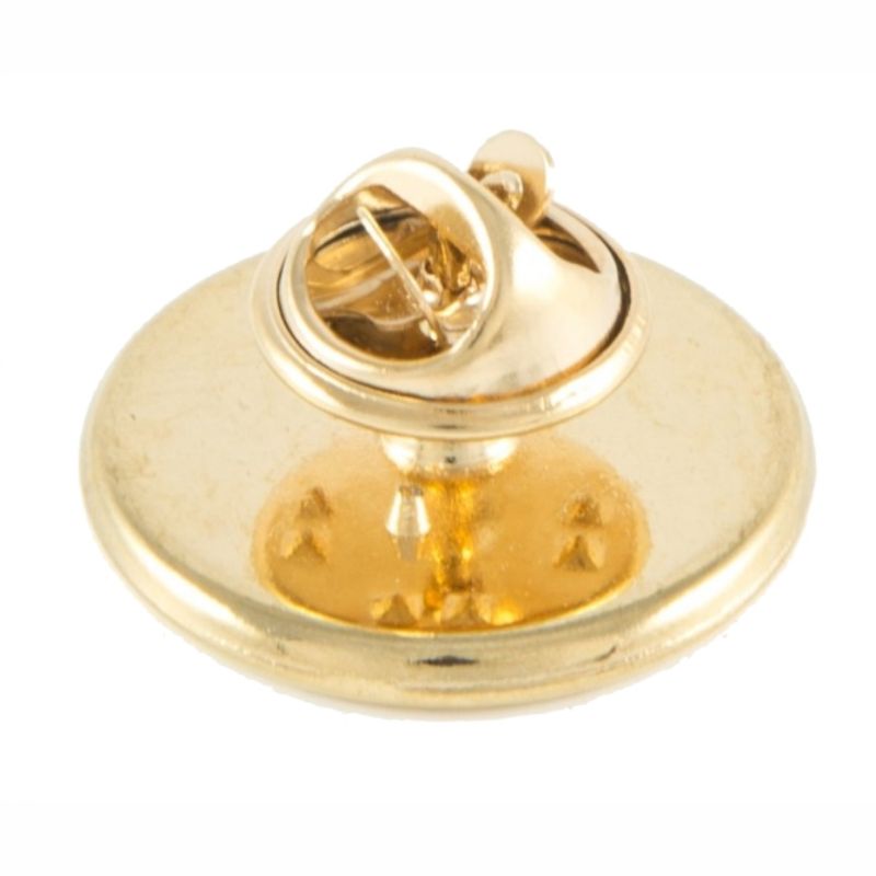 Premium Badge Blank round 16mm gold clutch fitting